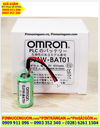 Omron CJ1W-BAT01; Pin nuôi nguồn Omron CJ1W-BAT01 lithium 3V 1/2AA 950mAh _Made in Japan